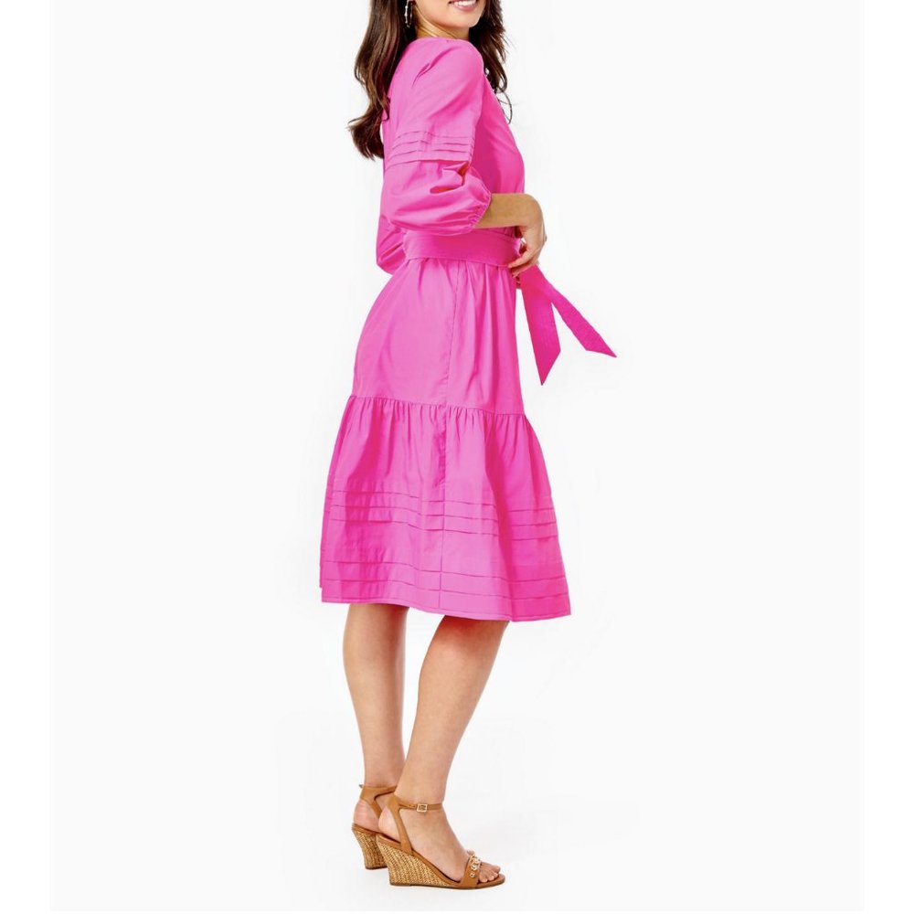Lilly Pulitzer Laylee Knee Length Dress Plumeria Pink - Size XXS or Small - $198 - Picture 3 of 9